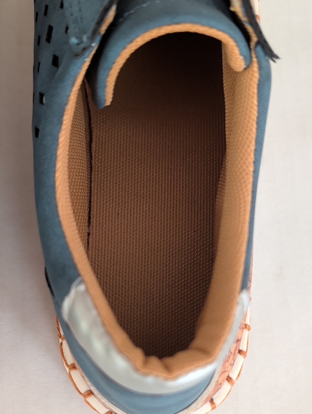 Casual Hollow-Out Slip-On Platform Sneakers 8 Blue Rainbow - Picture 9 of 16